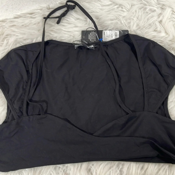 FASHION NOVA Morning Mimosa Crop Top Black Size Medium New - Picture 4 of 9